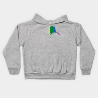 Alaska state LGBT Pride (with islands) Kids Hoodie